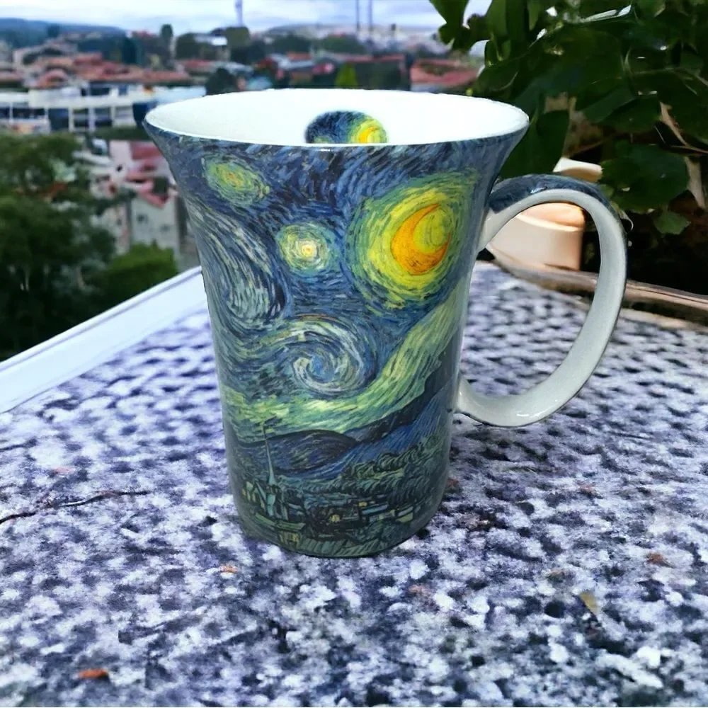 McIntosh Von Gogh Classics l Fine China l 11 oz. Coffee Mug l Starry Night l EUC